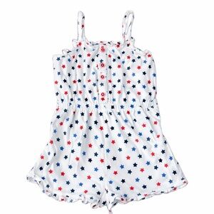 Janie and Jack | Red White & Blue Star Romper | Girls 5